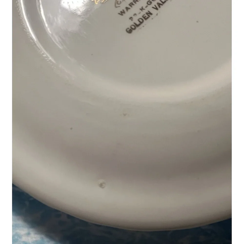 Vtg Royal China‎ 22K Lily Of The Valley Bread & Butter Plates Scalloped Set of 4